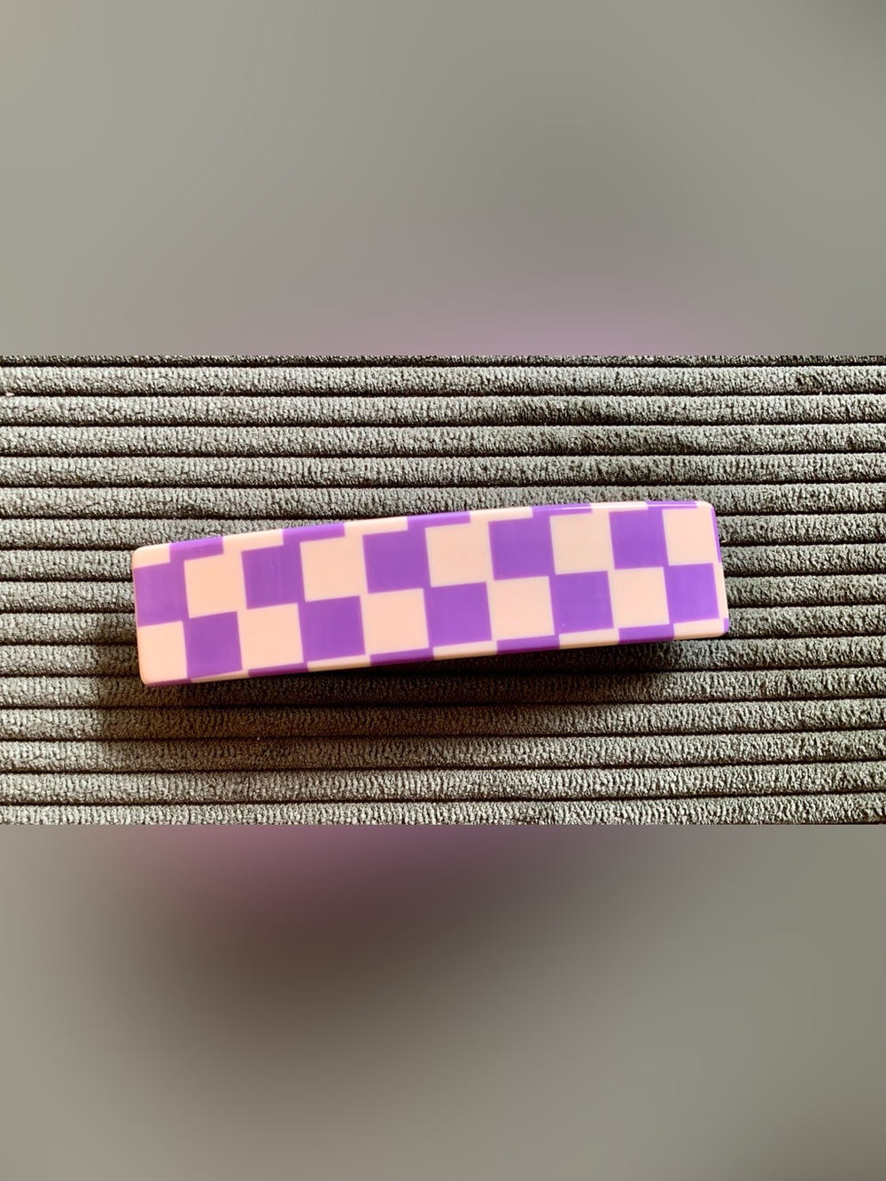 FREE with purchase- Purple and Pink Checkerboard Women’s Hair Clip